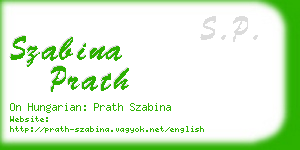 szabina prath business card